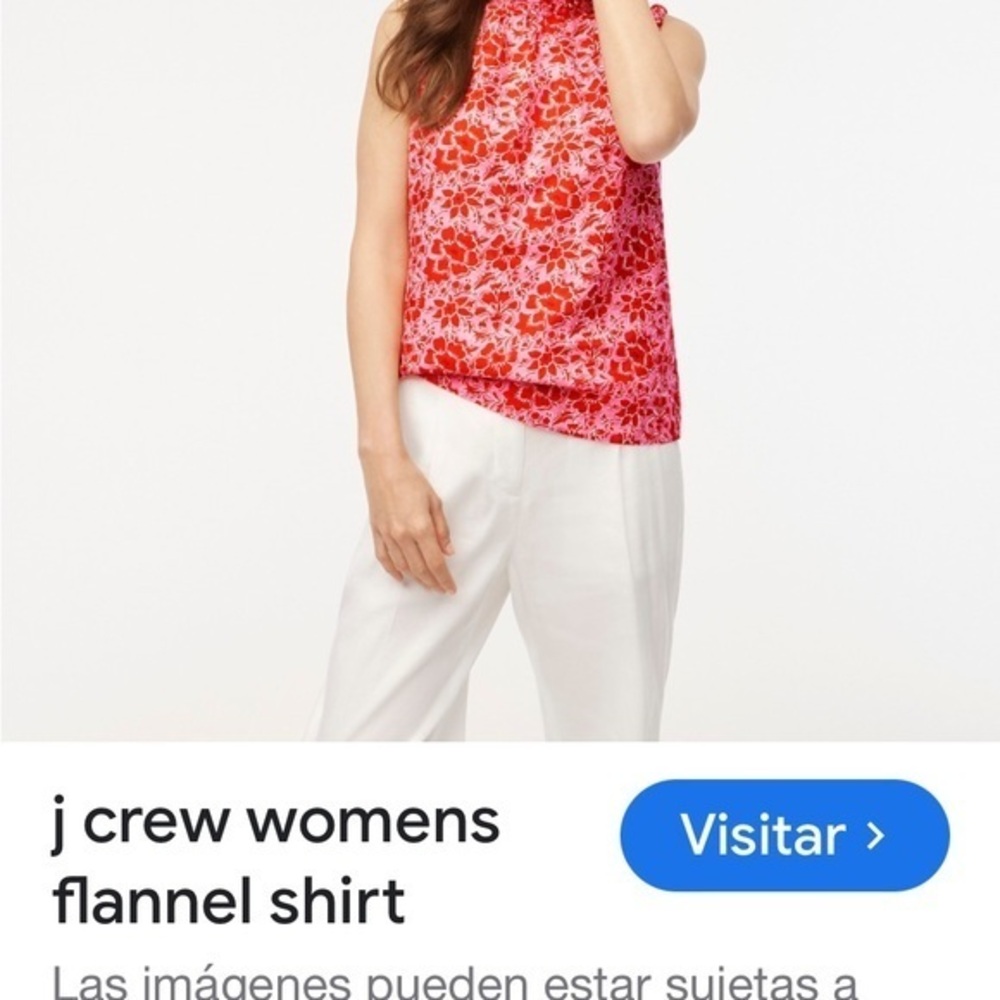 J.Crew Women's Red Floral Sleeveless Top. XS. Shirt